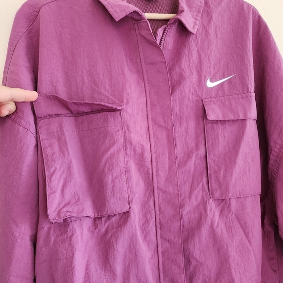 NWT Nike Purple Pink Oversize Jacket Windbreaker XL - Picture 8 of 14